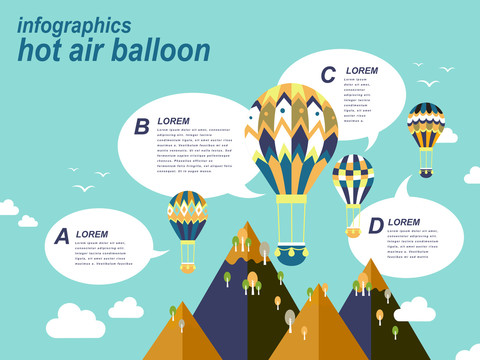 热气球知识原理信息图表设计