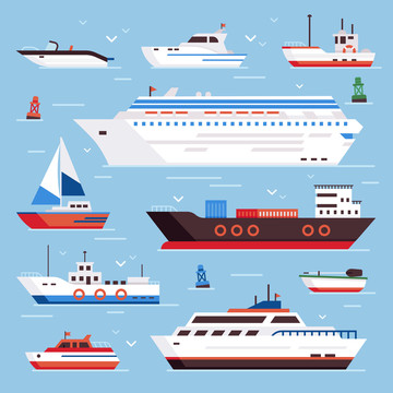 海上交通运输工具插图集合