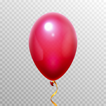 拟真红色气球插图