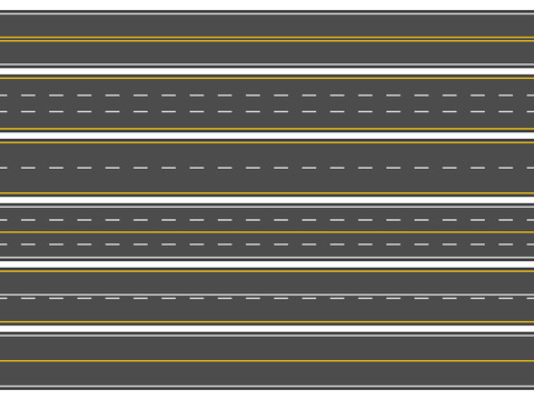 各种直行公路插图集合