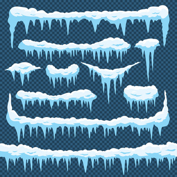 冬天冰柱及积雪造型集合