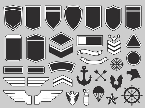 美国海陆空军军徽集合