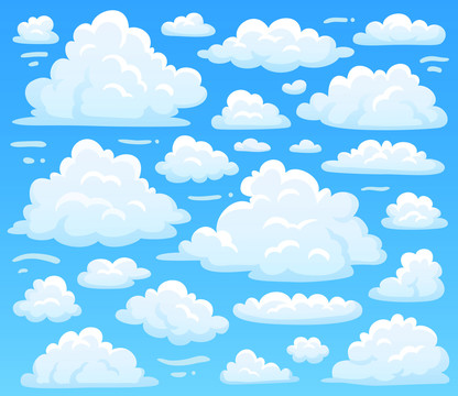 晴空万里的云朵插图集合
