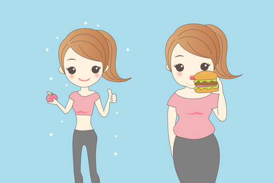 女人饮食习惯对比插图