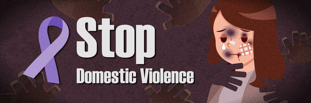 反对家庭暴力创意设计海报