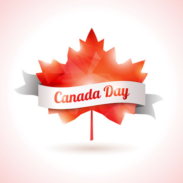 加拿大国庆日绚丽枫叶插图设计