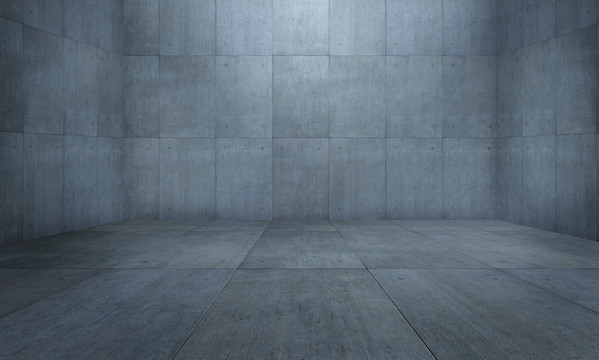 水泥材质灰色渐层钉板室内空间摄影照