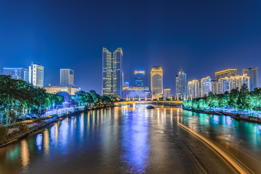 杭州武林门京杭大运河夜景