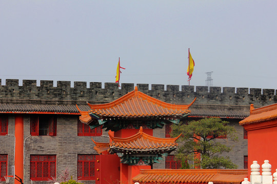 中国古代建筑中的宫殿局部特写