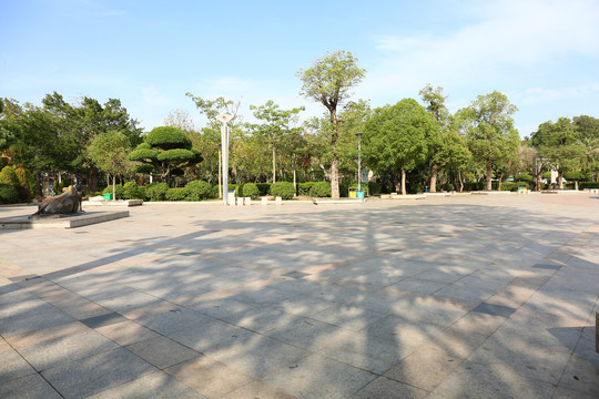 宜居绿化散步广场公园
