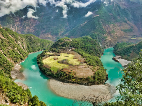 江湾鸟瞰美景