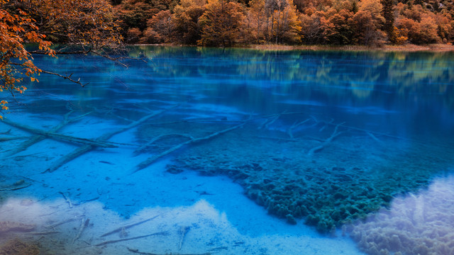 九寨沟的水