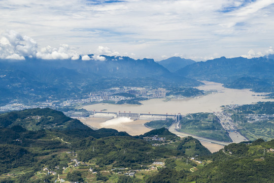 三峡大坝航拍