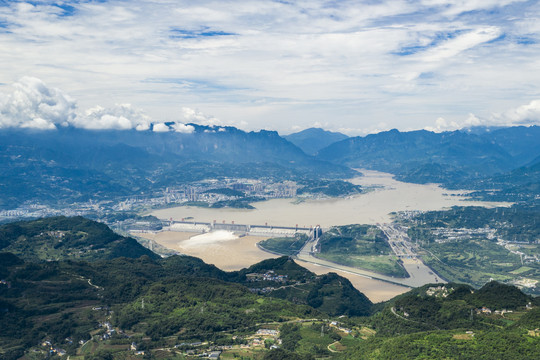 三峡大坝航拍