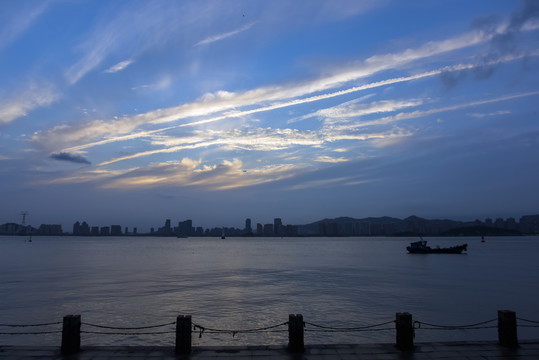 厦门海湾黄昏