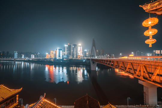 重庆江北城市夜景风光