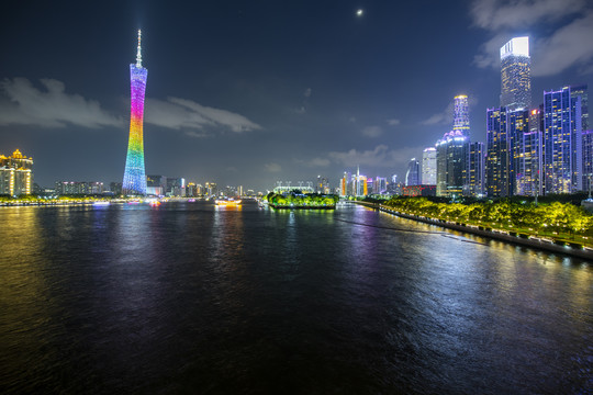 广州城市天际线夜景