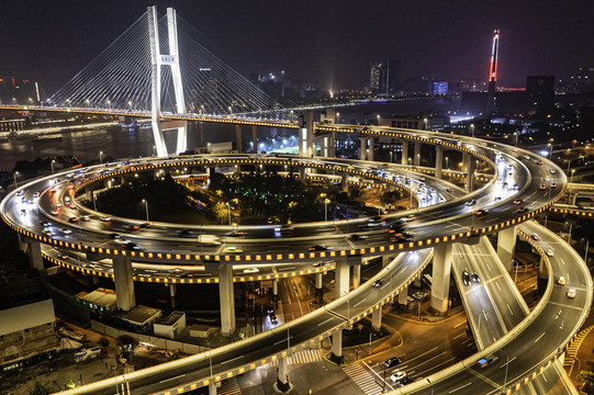 上海南浦大桥夜景