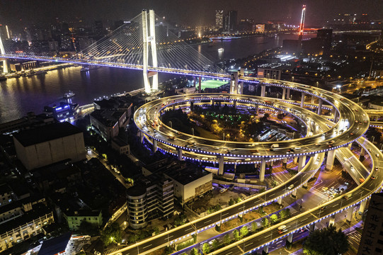 上海南浦大桥夜景