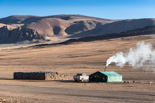 藏北高原牧民放牧点