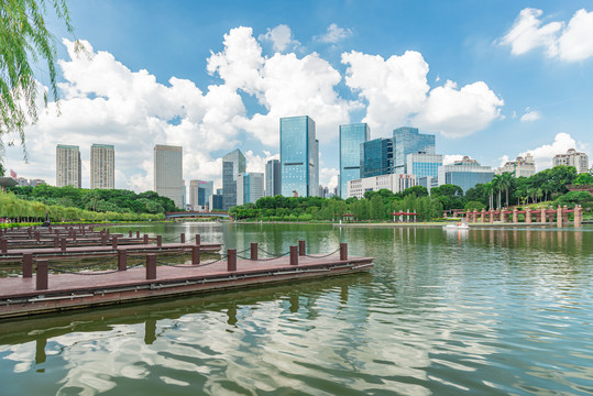 广东佛山千灯湖中央公园风景