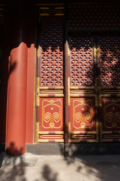 北京颐和园德和园木门