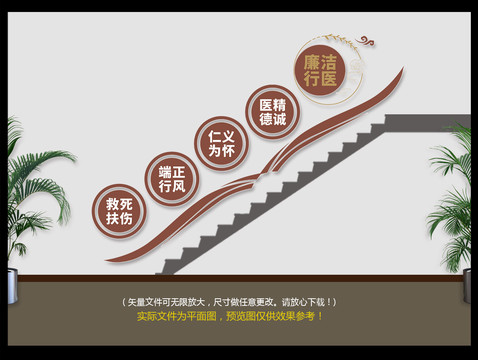 中医楼道文化墙
