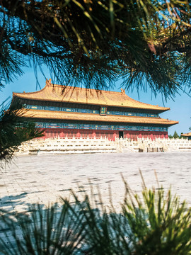 秋日北京太庙享殿