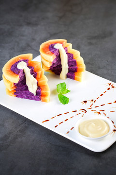 紫薯木瓜冻