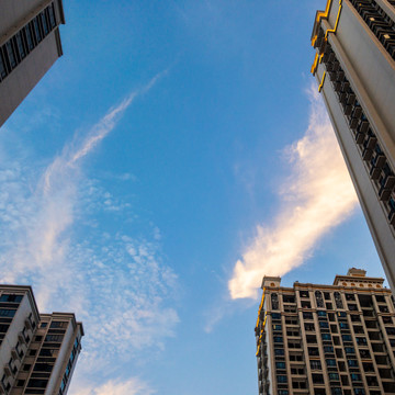 在城市里仰望天空