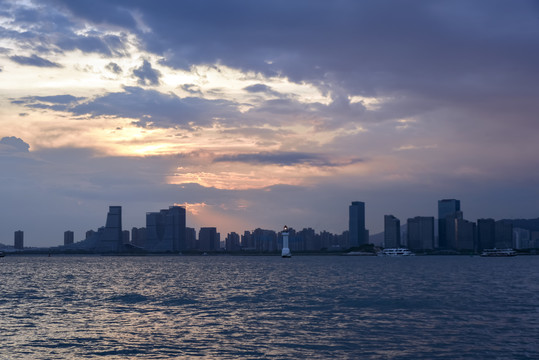 厦门海湾黄昏