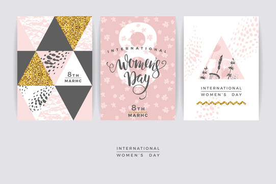 国际妇女节插图设计组合