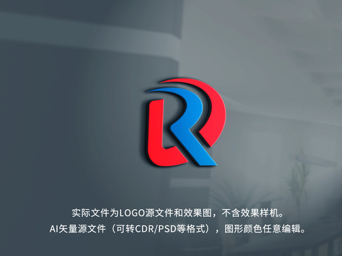 DR字母LOGO标志设计