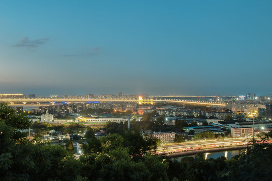 南京长江大桥夜景