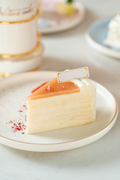 白桃千层蛋糕