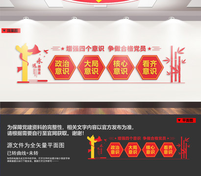 四个意识展板
