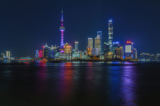 上海陆家嘴夜景高清图