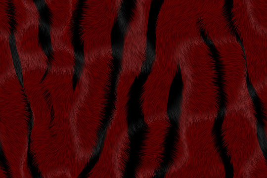 红黑长绒豹纹纹理地毯图案花纹