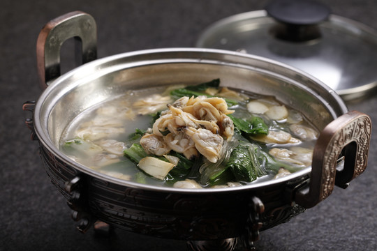 小白菜烩蛤肉
