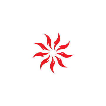 F字母LOGO火焰标志设计