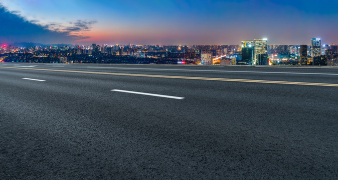 道路交通和城市夜景