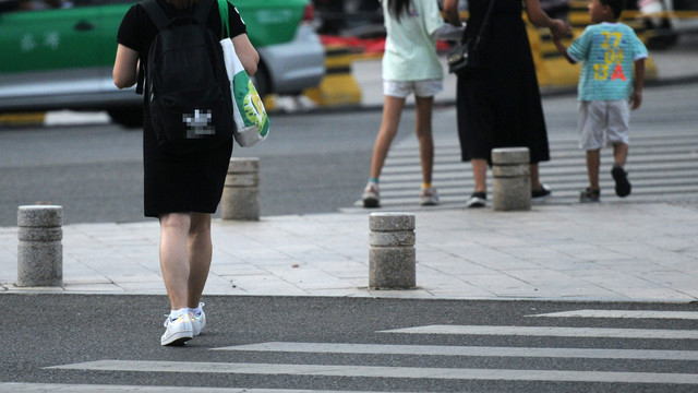 城市街头之走在大路上