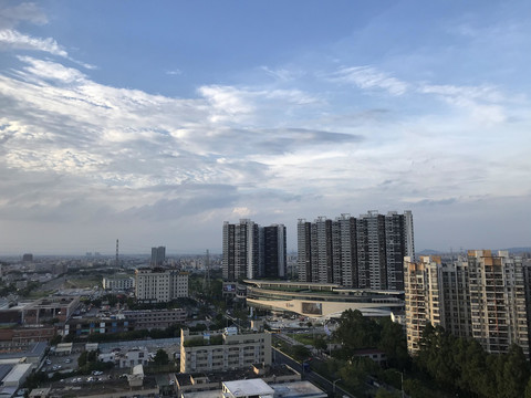俯视广州白云区