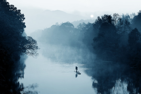 水墨山水风景画