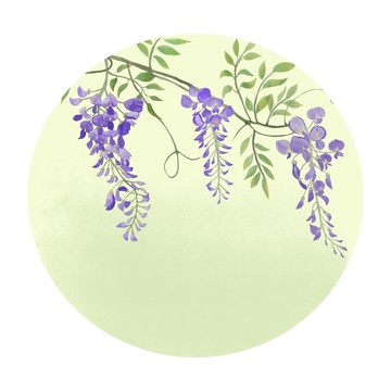 紫藤萝装饰画
