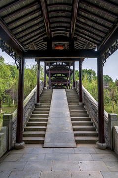 中式园林连廊