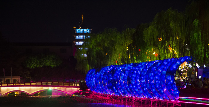 周庄古镇夜景