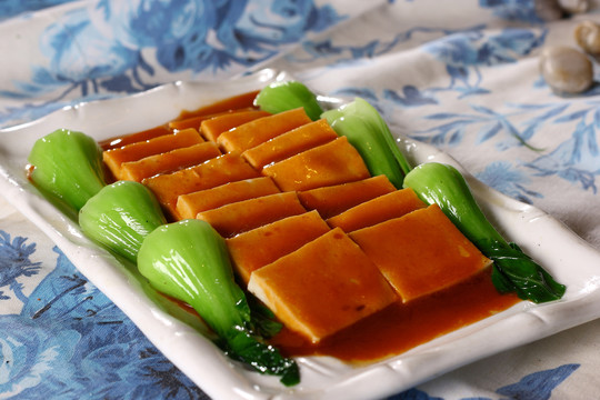 青菜烧千页豆腐