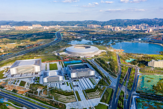 成都东安湖三场一馆及湿地公园