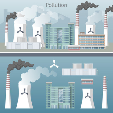 工厂排放废气 空气污染环境插图